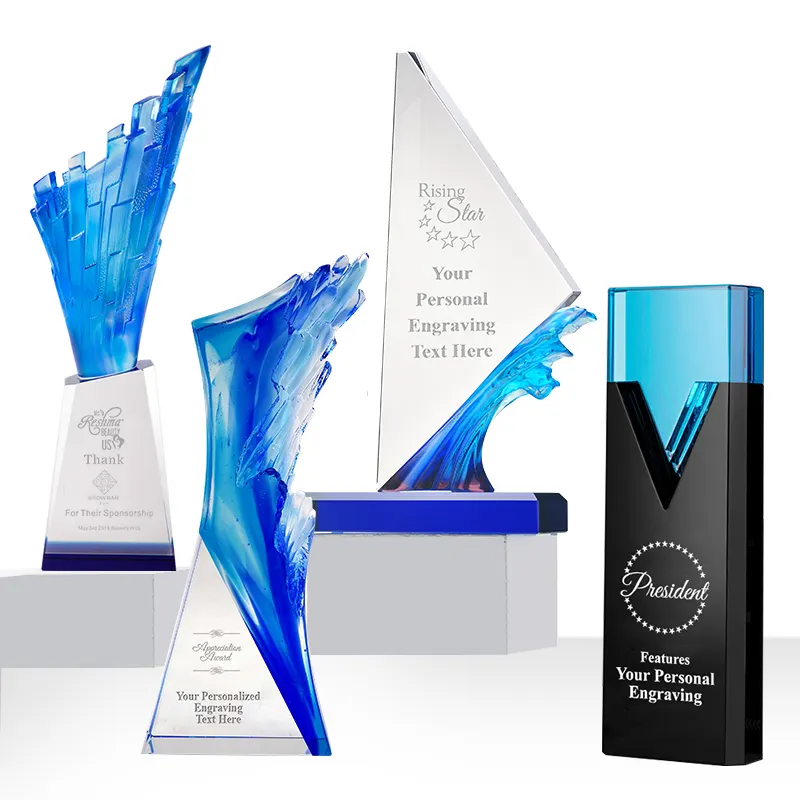 Jadevertu Patent Crystal Trophy Annual Celebration Trofeo De Cristal Commemorative Charity Award Highend Crystal Award