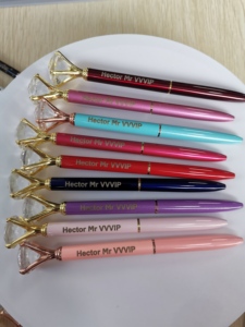 뜨거운 판매 1.0mm 블링 크리스탈 다이아몬드 볼펜 좋은 품질 판촉 금속 연필 사무실 학교 학생을위한 완벽한 - Product Image 5