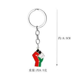 Trending Products Bandeira Palestina Mapa Punho Forma Decorativa Metal Chaveiros Pingente Anel Chave Acessórios Para Homens E Mulheres