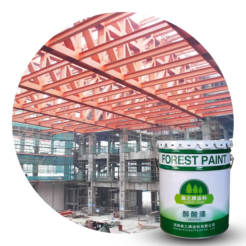 Durable anti-uv Smooth High gloss Finish Waterproofing Alkyd Enamel Paint For Doors Wood And Metal Protective Coatings