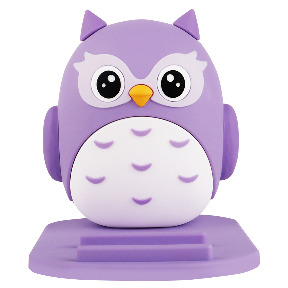 Support de téléphone en forme de hibou violet