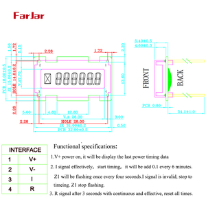 6 <strong>Digit</strong> HTI6710-0001 Counter for Precise Time Tracking Hourmeter LCD Timer - Product Image 3