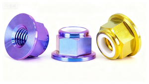 Hợp Kim Titan M10 M12 Mặt Bích Bolt Nut Màu Xanh Hex Cho Phía Sau Bánh Xe Trục Xích Xe Sửa Đổi Cho Xe Đạp Xe Máy Xe Máy - Product Image 5