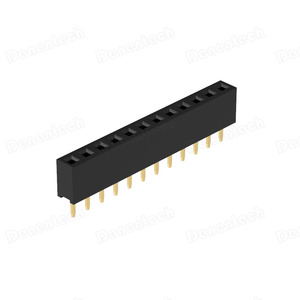 Denentech 2.0毫米单排H4.0，4.3，4.6直u型板对板插针母头连接器 - Product Image 1