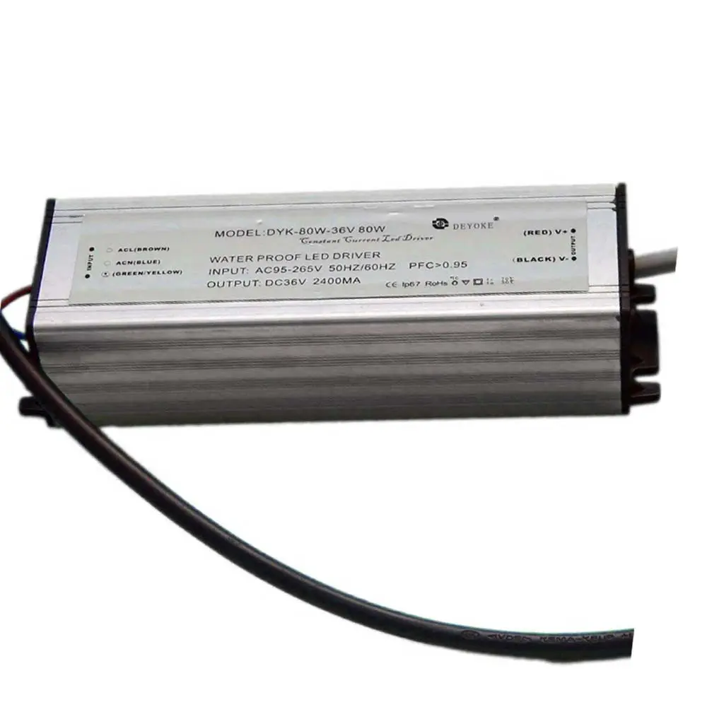 Hoge Kwaliteit 80W Ip67 Hoge Pf 36V 2100ma Waterdichte Led Driver Voor Spot Licht Van Djyoke Fabrikant