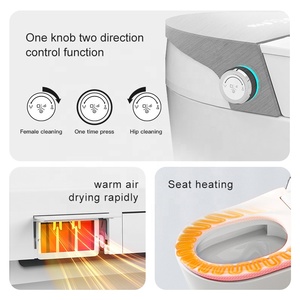 2024新デザインバスルームワンピース電気ビデインテリジェントトイレ自動スマートトイレリモコン付き