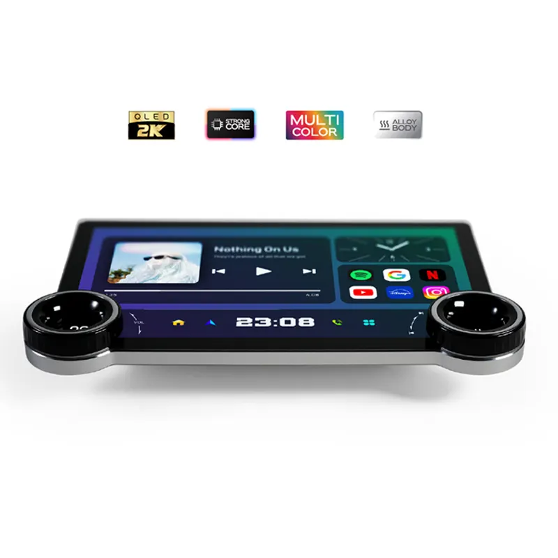 Pantalla táctil universal de 11,5 pulgadas con perilla Android Car Radio Reproductor de DVD Multimedia Gps Navegación Car Stereo Carplay/Android Auto