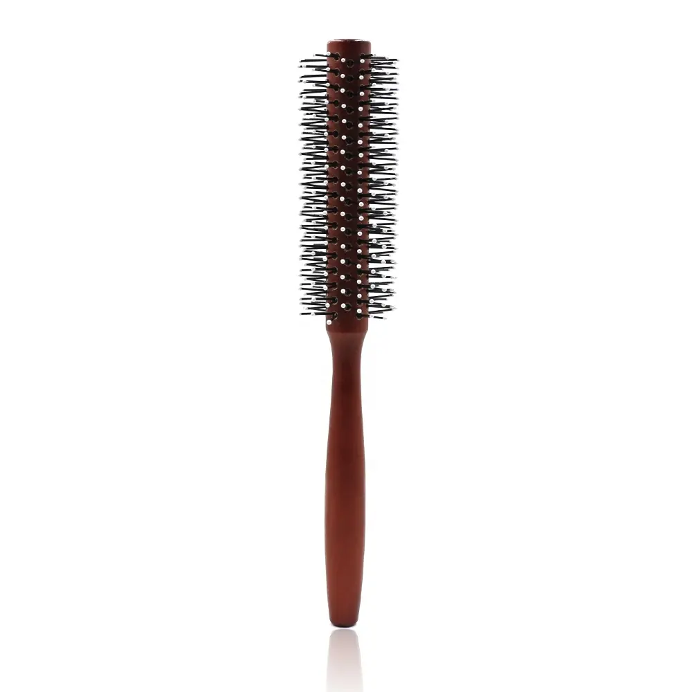 Best Quality Wholesale Wooden Hair Brush Nylon Styling Wooden Round Brush Wooden Handle Round Hair Brushes