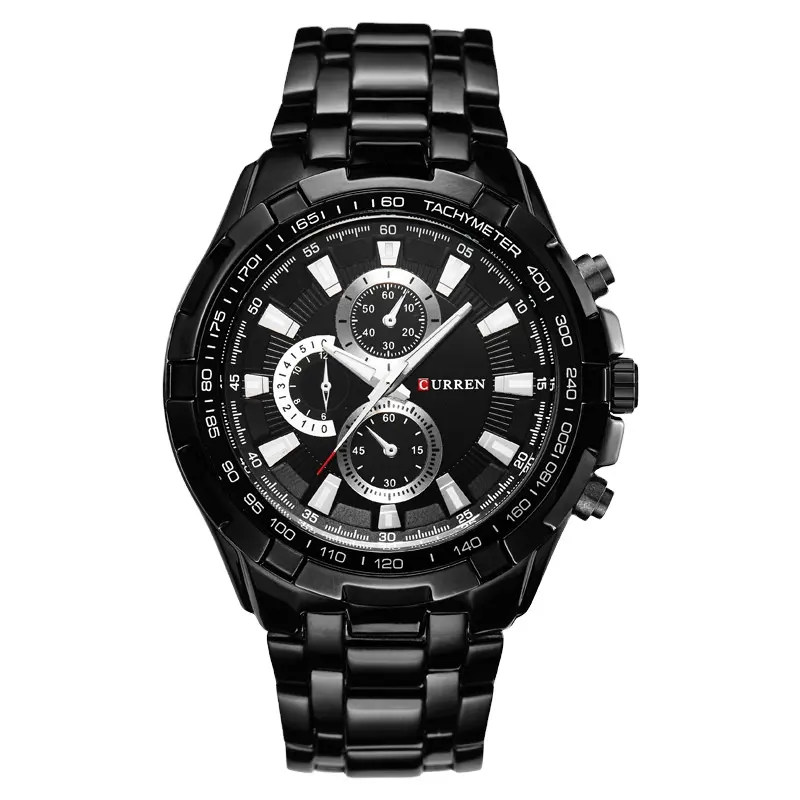 Curren-Reloj de pulsera de acero inoxidable 8023 para hombre, cronógrafo de cuarzo importado, de lujo, 8023