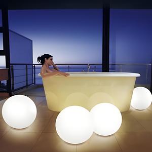 Açık PE plastik LED küreler için akıllı LED topları lamba IP65 yüzer havuz ışığı