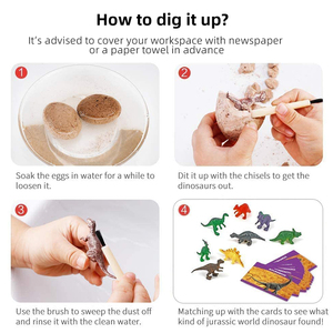 Çocuklar arkeoloji bilim kazı DIY oyuncaklar 12 benzersiz kazma fosil dinozor yumurtaları kazmak kiti - Product Image 5