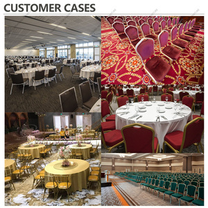 Taşınabilir 2.0mm kalınlığı alüminyum altın kol dayama ziyafet salonu sandalye dayanıklı oturma odası daire hastane kullanımı için satışa - Product Image 6