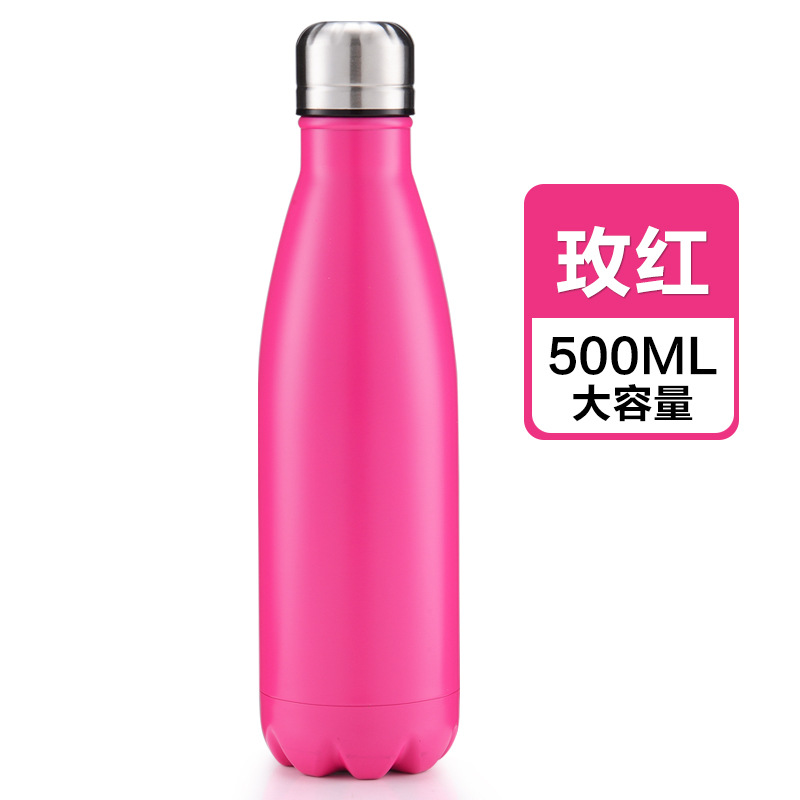 Coke bottle, matte rose red 500ML.