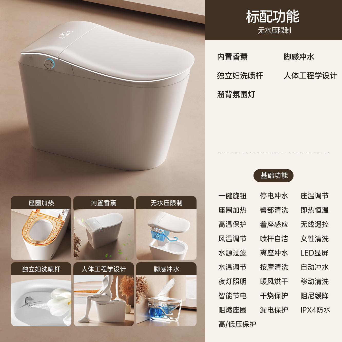 Version standard avec réservoir d'eau