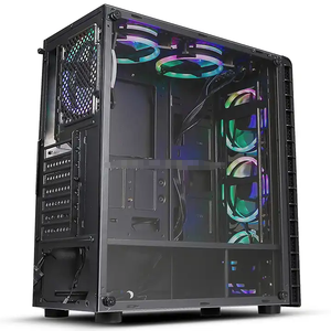 La maggior parte della scatola del computer di vetro a buon mercato della cassa per pc con oltre 6 fan RGB gaming computer case
