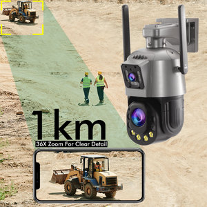 TecDeft IP kamera 4G sim kart LTE 8MP 4K çift Lens CCTV 36x zoom güvenlik AI insan algılama açık WIFI icsee ptz kamera - Product Image 5