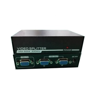4 puertos 1x4 VGA Splitter Switch 1 PC a 4 monitores 200MHz Amplificador de video Extensor para LCD PC TV