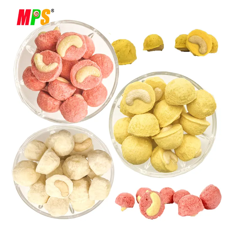 Novo produto Mango Morango Purê de Frutas liofilizadas a granel Lanche de Castanho de Caju