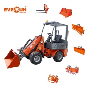 Everun ER1000 900kg Small Telehandler <strong>with</strong> Pallet <strong>Forks</strong> Micro <strong>Front</strong> <strong>End</strong> Bucket Compact Telescopic Mini Wheel <strong>Loader</strong> - Product Image 2
