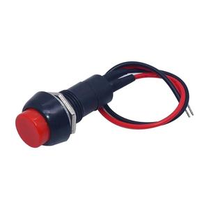 Interruttore a pulsante da 12mm impermeabile piccolo circuito auto filo altoparlante elettrico mini barca forma rotonda linea PBS-11B PBS-33b - Product Image 4