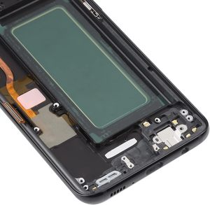 จอ OLED ขนาด5.8นิ้วอุปกรณ์ดิจิไทเซอร์หน้าจอสัมผัสสำหรับซัมซุงกาแล็คซี่ S8 SM-G950จอแสดงผล LCD ของแท้พร้อมกรอบ
