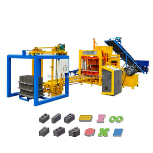 Pavimentadora hidráulica de Color sólido completamente automática, máquina para fabricar bloques de hormigón de cemento hueco para edificios entrelazados - Product Image 1