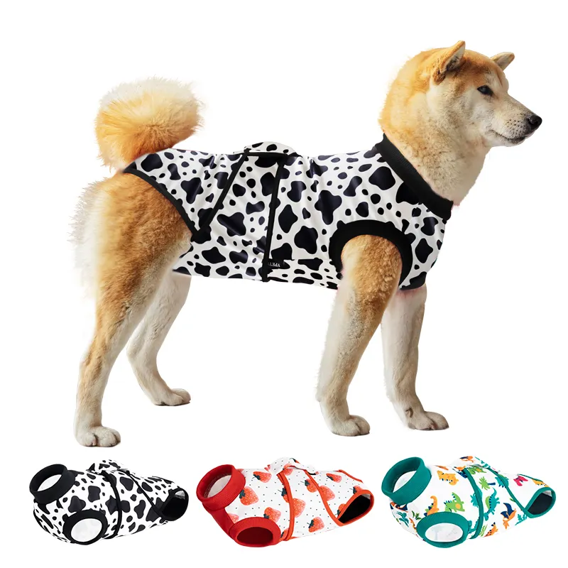 Proveedores de ropa de lujo para mascotas Ropa para gatos Venta al por mayor personalizada Traje de cirugía para perros Fabricante