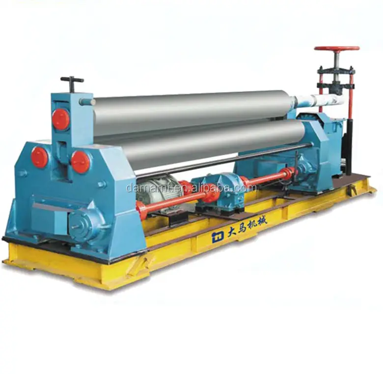 mechanical iron sheet bender metal sheet rolling machine 3 roller steel plate bending machine