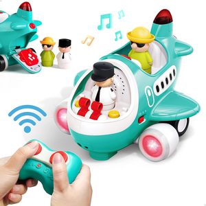DWI Dowellin 2025 RC uçak radyo uzaktan kumanda araç araba elektrikli uçak modeli oyuncak ışık ve müzik ile - Product Image 1
