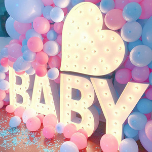 Customized Letters BABY LED Luminous Letters Light Bulb Word Photo Check-in Decorative Lights - Product Image 6