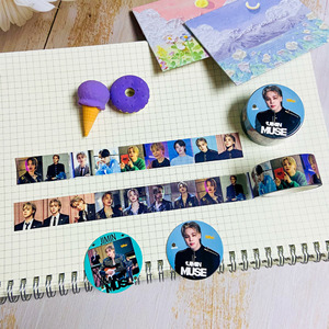 Bán buôn Kpop nhóm thần tượng bangtan chàng trai <span class=keywords><strong>Jimin</strong></span> Nàng Thơ Washi Băng che băng trang trí Sticker Fan Quà Tặng - Product Image 1