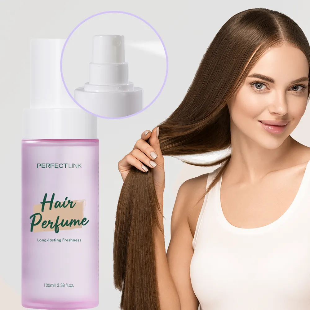 Perfume de cabelo de marca própria névoa Perfume feminino charmoso cheiro de longa duração suavizante perfume de névoa de cabelo