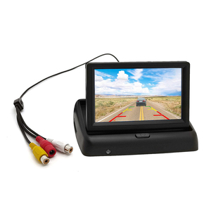 4.3 inç katlanabilir araba monitörü ters park IR/LED gece görüş dikiz kamera LCD/TFT ekran TV/DVD kombinasyonu AV - Product Image 1