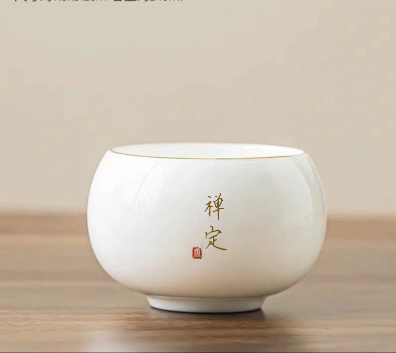 Zen meditation cup-gold-painted