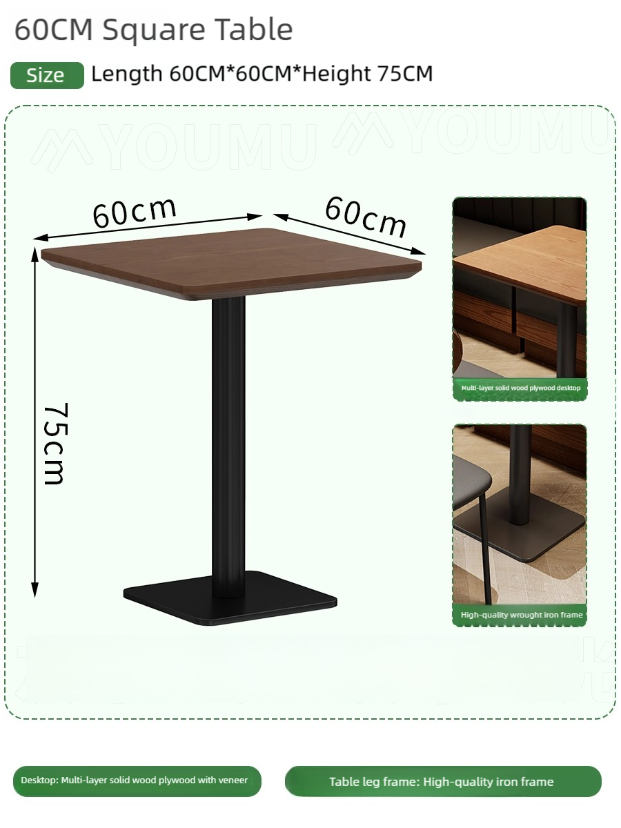 Tavolo quadrato da 60 cm