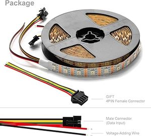Striscia LED digitale programmabile SK9822 5050 indirizzabile RGB 30 60 144 LED/m IP65 impermeabile per illuminazione scenica - Product Image 6