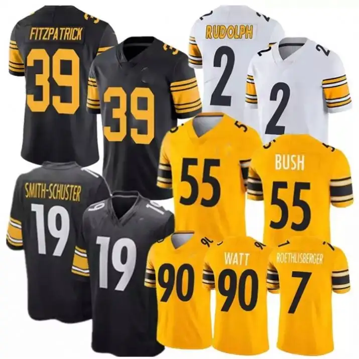 Steeler-Camiseta de Fútbol de América para hombre, Jersey de Rugby cosido de alta calidad, NFLL, venta al por mayor