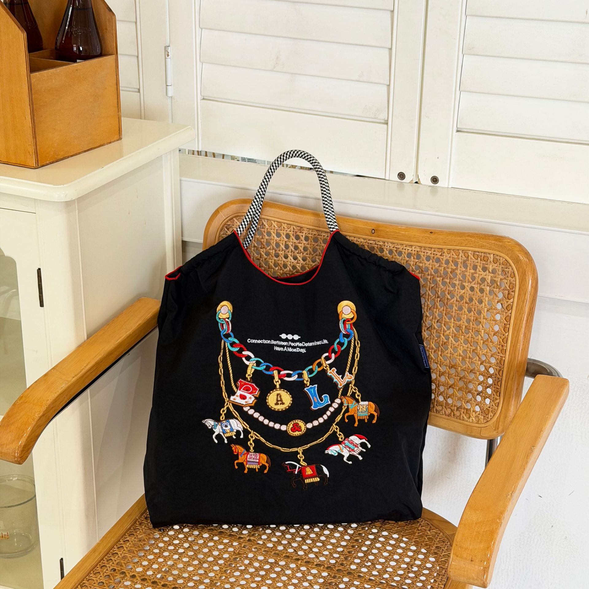 Collier cheval noir-taille moyenne