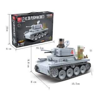ドイツ戦車陸軍ビルディングブロックWW2ミリタリーセットカラーヒストリカルコレクションモデル武器と兵士のフィギュアを備えたDIYおもちゃ - Product Image 4