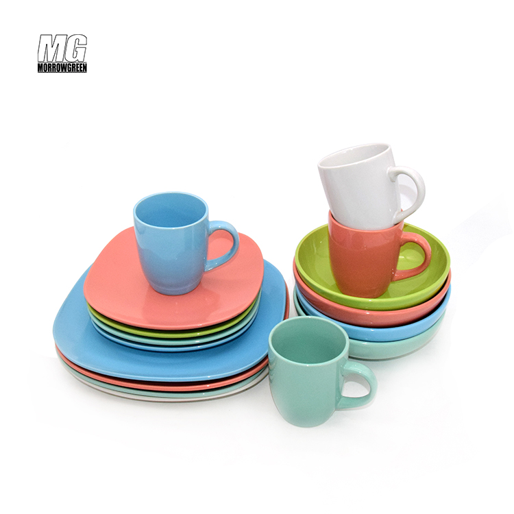 Ceramic Stoneware Porcelain dishes Sets Classic Style dishes Sets Classic Style Crockery 16pcs dinnerware set