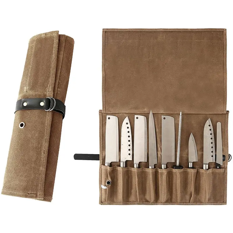 VUINO özel dayanıklı naylon tuval profesyonel mutfak araçları bıçak çantası şef rulo bıçak çantası