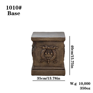 <strong>Large</strong> Vintage Cast <strong>Stone</strong> Flower <strong>Pot</strong> &amp; Roman Column Rust Finished for Garden Floor Planting &amp; Decor Safe Foam Wrap Delivery - Product Image 3