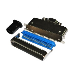 57-30500 Centronic Connector, DDK Solder 50 Pin <strong>Header</strong> <strong>Easy</strong> and Soft connection Champ Connector with Straight Metal Hood - Product Image 1