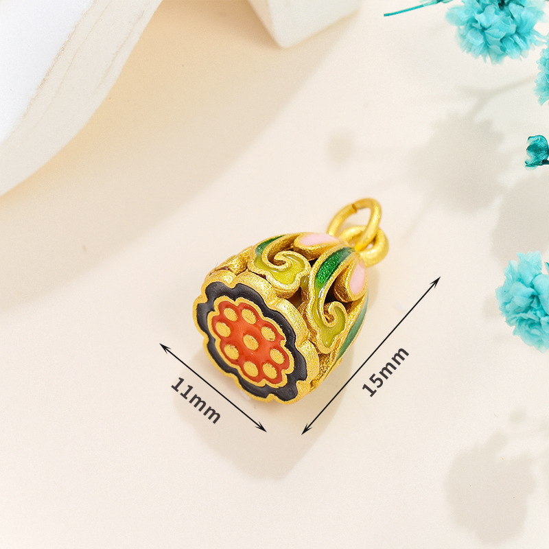 13.Pendentif pomme de douche Lotus, 11*15mm