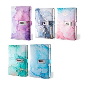 Manufacturer <strong>Notebooks</strong> for Students Marble Pattern Combination <strong>Lock</strong> Leather <strong>Notebooks</strong> A5 Lined Inner Creativity Office <strong>Notebooks</strong> - Product Image 4