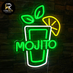 Bulk Custom Neon Signs Sound Activated <strong>Multiple</strong> Modern Bar Neon Logo Beer Cocktail Mojito Rgb Neon Pub Event Karaoke Club Decor - Product Image 4