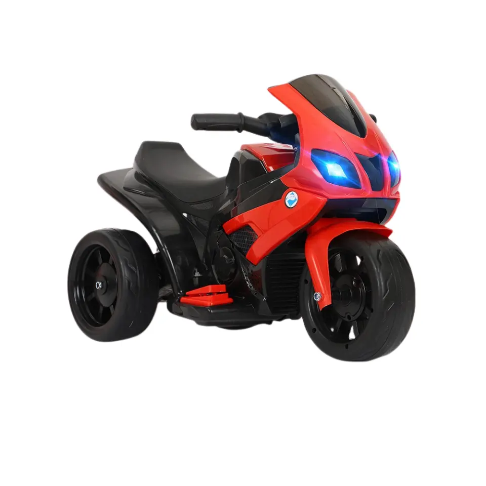 Motocicleta eléctrica de tres ruedas para niños, coche de control remoto con carga para bebés, vehículos eléctricos, educación musical temprana