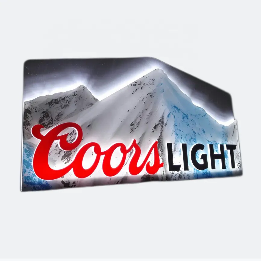 ป้ายเบียร์บาร์ไฟนีออน Coorslight LED แบบกําหนดเอง