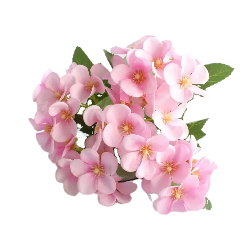 Pasokan Pabrik Bunga Apple Murah 5 Cabang Bunga Begonias Buatan Sutra