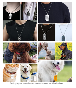 Nhà máy trực tiếp Pet <span class=keywords><strong>Dog</strong></span> ID tấm tên nơi chữ chống mất kim loại <span class=keywords><strong>tag</strong></span> thép không gỉ trống <span class=keywords><strong>Dog</strong></span> Tags cho khắc - Product Image 4
